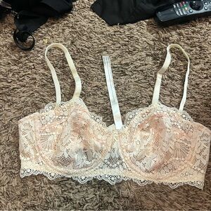 Free People Lace Bra - Cream